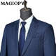 MAGIOPY luxury high-end brand men's wool suit suit spring and autumn new middle-aged formal business wedding groom suit blue M 170