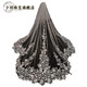 Tongrubi Wedding Bridal Veil Lace Trimmed Long Trailing New Hairdress Forest Style Wedding Super Fairy Big Trailing Shadow White Extra Long Super Fairy Trailing Big Veil YC-617