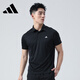 adidas POLO shirt short-sleeved men's new sports business lapel casual T-shirt sportswear black IN6626 L (recommended weight 140-160 Jin [Jin equals 0.5 kg])