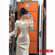 Stunning elegant ladylike ladylike chic banquet dress one-shoulder swing collar dress women's slim fishtail skirt dress S