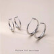 DAISY DREAM999 Silver Needle Large Circle Plain Hoop Earrings Women's High-end Ear Clip Earrings 2025 New Hot Style Earrings Earrings 999 Silver Needle 3cm Hoop Earrings