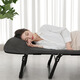 Xiaojiangzi folding bed lounge chair lunch bed multi-function single camp bed office nap bed accompanying bed gray 180*60