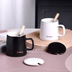 Home Relaxation Ceramic Mug with Spoon Lid for Gifts Coffee Cup Milk Cup Breakfast Cup Office Water Cup Men's and Women's Tea Cup White Home Relaxation Ceramic Mug with Spoon Lid for Gifts Coffee Cup Milk Cup Breakfast Cup Office Water Cup Men's and Women's Tea Cup White