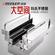 GREENER stainless steel tool box three-layer folding household thickened portable metal industrial-grade storage box multi-function