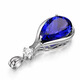 Wei Ci's new sterling silver S925 Korean version 13 carat 5A grade tanzanite pendant sapphire necklace inlaid with diamond necklace for women sapphire single pendant