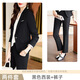 Purple Charming Business Suit Women's Spring and Autumn Blazer Suit High-end Temperament Formal Work Wear Three-piece Set (Off Shelf) Blue Suit L (Recommended 100-110 Jin Jin equals 0.5 kg)