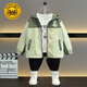 G.DUCKKIDS Little Dinosaur Jacket Boys New Trendy Brand Thin Children's Jacket Gray (Tip-footed Dragon Style) 100