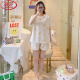 浪莎（LangSha）ins睡衣女夏季套卡通可爱棉质薄款短袖短裤可外穿家居服睡衣夏天 1047# 小狗 M