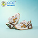 Zapatos para niños de bumblebee para niños zapatos para correr 2025 primavera y verano Nuevos zapatos para niñas casuales de malla transpirable zapatos deportivos para niños 3880 khaki (red individual) 29