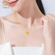 Chinese Jewelry Gold Pendant Women's Foot Gold Bow Fugitive Princess Necklace Clavicle Chain Valentine's Day Birthday Gift
