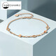 Hunter 18k gold bracelet geometric rose gold small square plain gold bracelet high-end temperament versatile bracelet 16cm+3cm tail chain