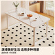 Yiman Folding Computer Desk Office Learning Writing Book Table Training Long Table No Installation Spring Table Jingcang/Bold U Legs/100*60 White Marble Pattern