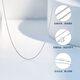 Mengjinyuan Platinum Necklace PT950 Platinum Plain Chain Chopard Chain Clavicle Necklace Same Style Birthday Gift for Men and Women Weight Approximately 2.50g Chain Length Approximately 45cm