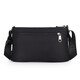 Men's fashion versatile simple trend Oxford cloth three-layer waterproof retro casual bag shoulder crossbody bag 913 three zipper black