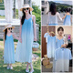 Little Bear Elf (xiaoxiongjingling) mother-daughter parent-child wear summer gradient color suspender dress high-end seaside beach dress sisters fashionable street glacier blue dress 80 mother size S (recommended weight 80-100 Jin Jin equals 0.5 kg)