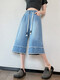 Jingluoya Fat mm Large Size Denim Cropped Pants Women's Medium Pants Summer Thin Wide Legs Loose Tight High Waist Slimming 200 Jin Jin equals 0.5 kg 6629 Blue Cropped Jeans 4XL Recommended 161 Jin Jin equals 0.5 kg -180 Jin Jin equals 0.5 kg