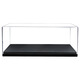 1/43 Phimegao F1 racing car display box, high transparency acrylic storage box, transparent crystal box, dust cover, black base + acrylic display box 15*7.7*6.5 (1/43 Phimegao F1)