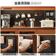 Genji Muyu solid wood sideboard small apartment restaurant medieval storage cabinet home log storage cabinet retro cabinet 0.9 meters