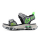 Babudou children's shoes summer boys' beach shoes casual lightweight children's sandals 105552117 lead gray/flash green 27