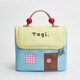 Tagi. Smart Little House Waterproof Leather Portable Wash Bag Large Capacity Portable Storage Bag Cosmetic Bag-Cheese Sea Salt