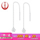 Yuanshengfu's new PT950 high-quality fashion snowflake platinum ear wire platinum earrings 1.46 g