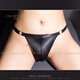 Close-fitting design, sexy men's oily and silky one-line with balls, no trace of sexy thong, transvestite pervert, black thong, one size fits all, suitable for waist circumference 74-84CM