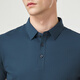 YOUNGOR short-sleeved POLO shirt for men, machine washable, mulberry silk blended, seamless, casual, not easily deformed, 2025 new product, dark blue VSZS513119GCA L (recommended 135-150 Jin Jin equals 0.5 kg)