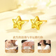 China Gold Star Gold Earrings for Women 18k Gold Earrings Jewelry Birthday Gift for Girlfriend Wife Mom Wedding Anniversary 18k Gold Star Earrings + Certificate Gift Box