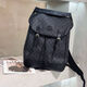 Second-hand 95 new Gucci CCI navy blue with black classic logo backpack men's backpack without accessories