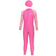 YINGFA's new product, children's swimsuit, girl's one-piece sun protection long-sleeved trousers, surf suit, primary school, middle and older children and girls conservative swimming Y0613 one-piece sun protection, comes with matching swimming cap, size M 10 (height 125-140C, weight 25-30KG)