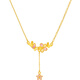 Saturday Blessing Cherry Blossom Butterfly Pure Gold 999 Gold Necklace Pendant Girl Birthday Gift Price A0614925 Approximately 3.91g