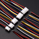 XHB2.54mm locking terminal cable, pitch 2.54mm, color plug electronic connection cable single-ended double-ended 300mm single-ended (tin-plated tail) 2P male (5 pieces) No Specifications