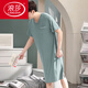 Langsha Men Camanos de una pieza Summer Summer Sail Silk Nightgown Modal de gran tamaño de gran tamaño Long Campo suelto 844 Gris oscuro L [recomendado 100-140Jin [Jin equivale a 0.5 kg]]]