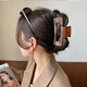 SAHANE Zuoyu 8.5CM simple square hair clip back of the head for women jelly color acrylic shark clip headdress square square coffee 8.5CM