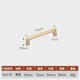 
XMSJ custom manufacturer direct sales brushed gold brass handle double hole wardrobe cabinet door drawer cabinet copper handle copper mh6624-160 hole
