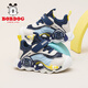 Babu Dou children's shoes, boys' baby flashing shoes, mesh breathable children's toddler shoes 103352144 navy blue/m 25