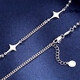 Bovia platinum necklace women's pt950 platinum necklace solid round beads sideways splicing AB chain star clavicle chain girlfriend 43+2.5cm weighs about 10.61 grams star AB chain
