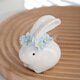 Ceramic decoration rabbit small ornaments home cute creative living room showcase office desk tea pet zodiac crafts pinch flower bunny blue