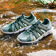 ANTA Children's Sandals Frame Shoes 2025 Autumn and Winter New Casual Beach Sandals Boys' Warm Outdoor Creek Shoes -6 Sage Green/Fish Eye Green 35