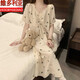 Victoria's Style Nighth Extown mit Brustpads Sommer Frauen High-End-Kurzärmel-Wolken-Baumwoll-Hauskleidung süßer loser Pyjamas Kleid #QSM-9871 mit Brustpolster abnehmbar m 160 () Empfohlenes Gewicht B