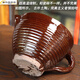 Miaopule old-fashioned coarse pottery hammering bowl for chili pepper pounding ceramic full-teeth dense-grained thickening with handle for home use old-fashioned hammering bowl with full-teeth (light mouth) with rod for home use