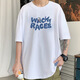 Gtyuwvg [9859 человек собирают] Pure Cotton Men's Men's Men's Summer New Fut Fot Fort Fort Fort Ins Ins Hong Kong Student Student White футболка [Snoopy Puppy] S