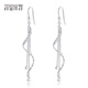 Misu platinum pt950 wave light tassel earrings for women, new shiny ear hooks, platinum wave earrings, earrings, birthday gift box, weight 4.5-4.7 grams