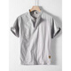 Capti Frühling und Sommer neuer Männer kurzärmeliges Stand Halshemmung Chinesischer Stil Casual Round Hals atmungsaktives Kurzarm Shirt National Trend Sty