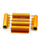 Dafuri gold aluminum shell high power resistor RX24-100W 1 2 3 5 10 20 50 ohm 100R10K 100W gold aluminum shell 10 ohm (1 piece)