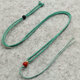 Thin rope pendant lanyard jade rope hand-woven jade necklace rope hanging neck pendant rope adjustable jewelry lanyard silver gray + top beads