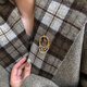 Jingkodi second-hand suit coat sweater brooch feminine high-end exquisite fashion design light luxury niche corsage gold