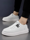 
KLWP international first-line brand genuine leather men's shoes in summer new men's casual shoes versatile and fashionable breathable thick-soled white shoes 6227 white genuine leather shoes 41 (equivalent to sports shoes size 42)