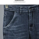 LEE KIDS summer thin denim shorts men's five-point pants loose straight mid-pants casual and versatile stretch breeches K722 blue and gray - direct sales from manufacturers 30 Recommended 110-120Jin [Jin equals 0.5 kg]