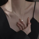 IosnS999 sterling silver single pearl necklace women's light luxury high-end neck necklace 2025 new clavicle chain as a gift for girlfriend 999 sterling silver single pearl necklace selected gift box